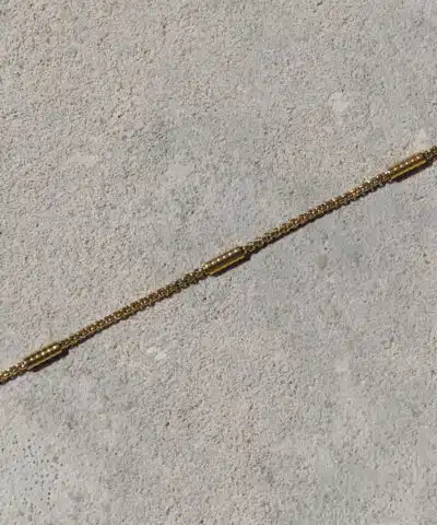 bracelet fin maille vénitienne acier inoxydable doré à l'or fin caprice paris bijoux créateur waterproof
