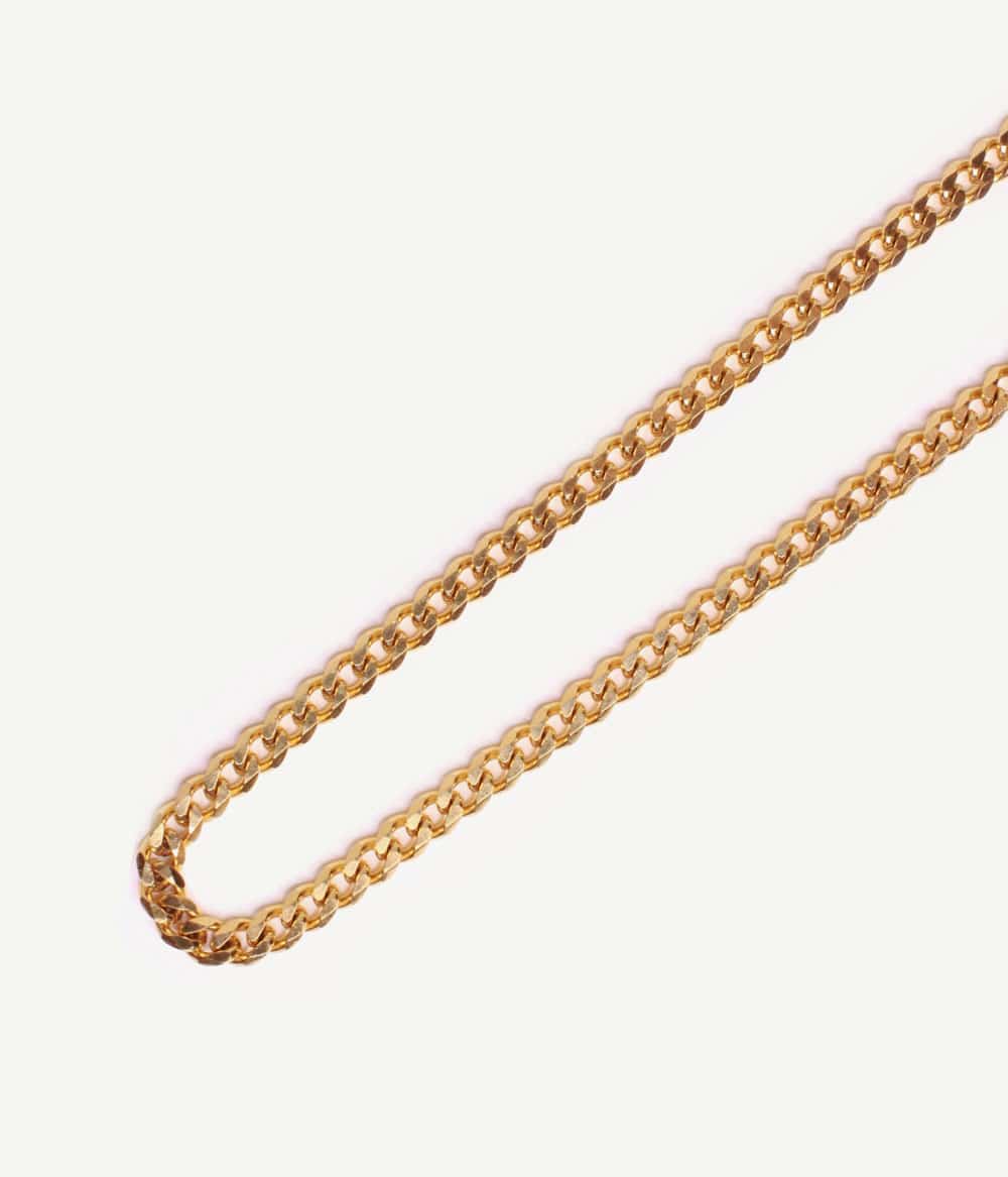 collier chaine cubaine acier inoxydable doré à l'or fin unisexe style vintage bijoux waterproof hypoallergéniques résistants intemporels caprice paris