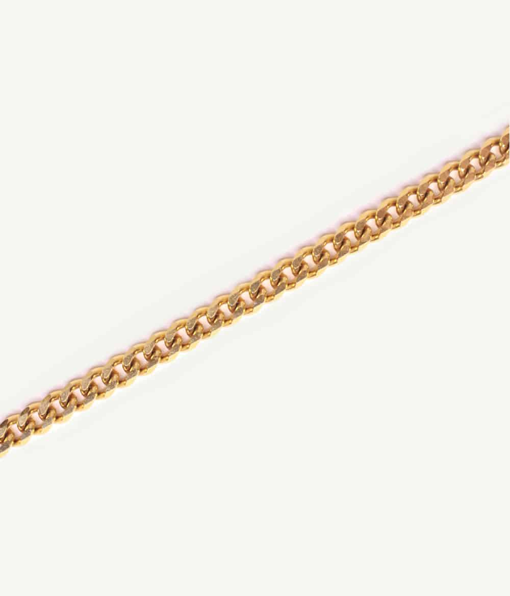 collier chaine cubaine acier inoxydable doré à l'or unisexe intemporel bijoux créateur waterproof hypoallergéniques résistants caprice paris