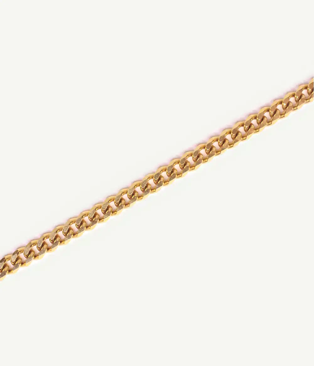 collier chaine cubaine acier inoxydable doré à l'or unisexe intemporel bijoux créateur waterproof hypoallergéniques résistants caprice paris