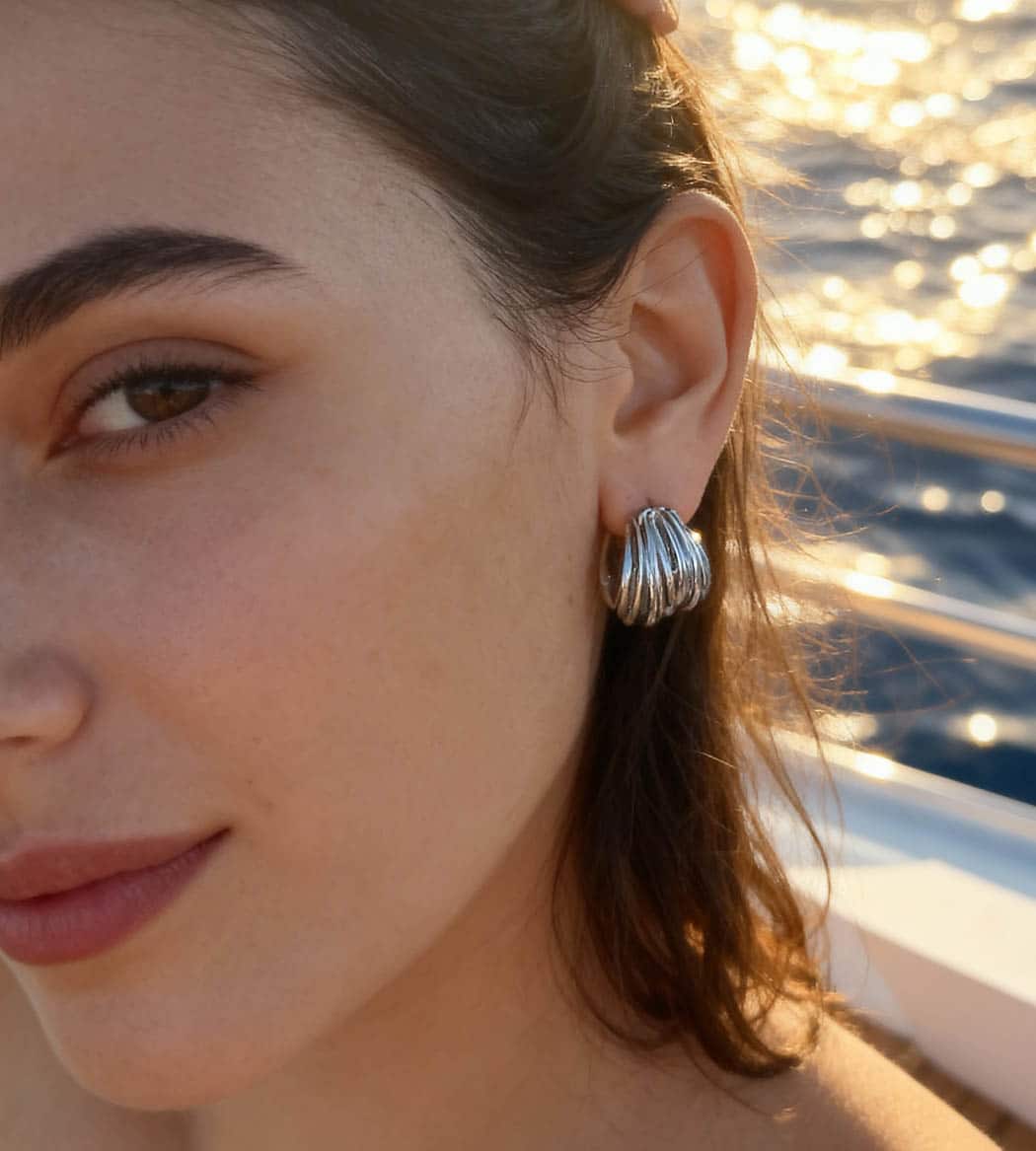 CAPRICE PARIS Bijoux créateur Boucles d'oreilles Kyma Argent 6