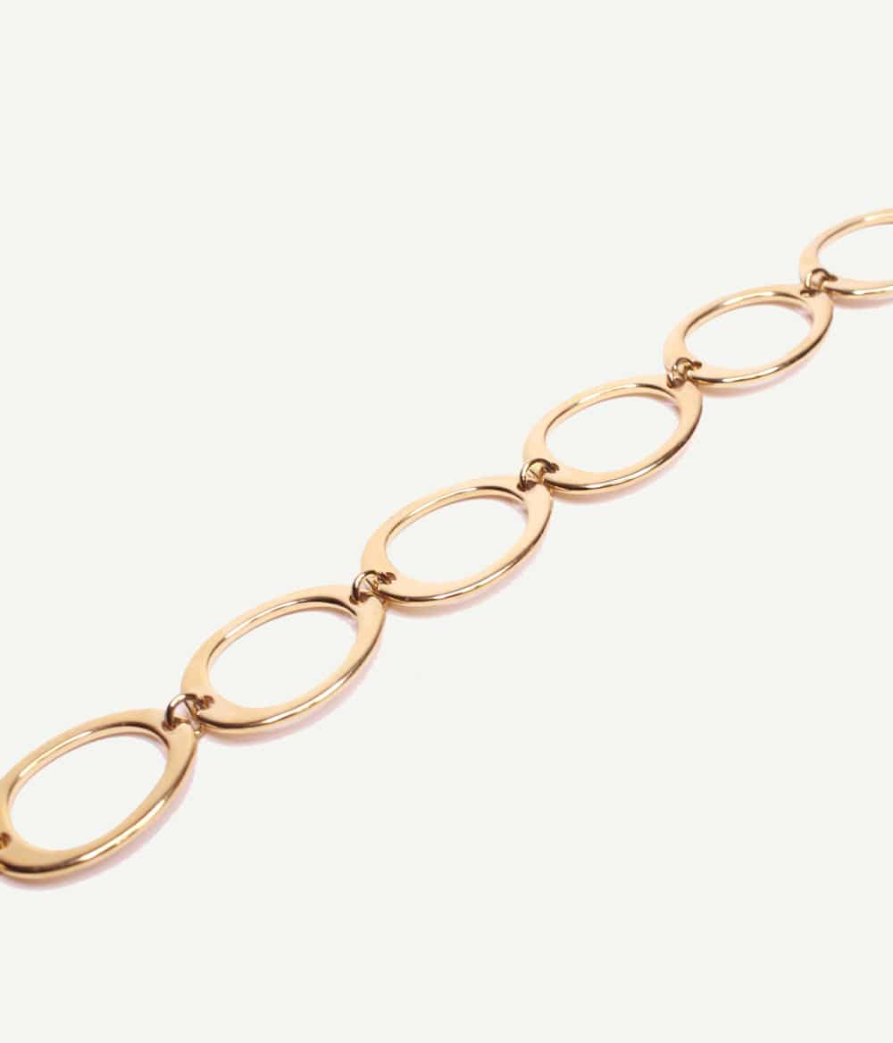 Bracelet Alba – détail des grands maillons ovales ajourés