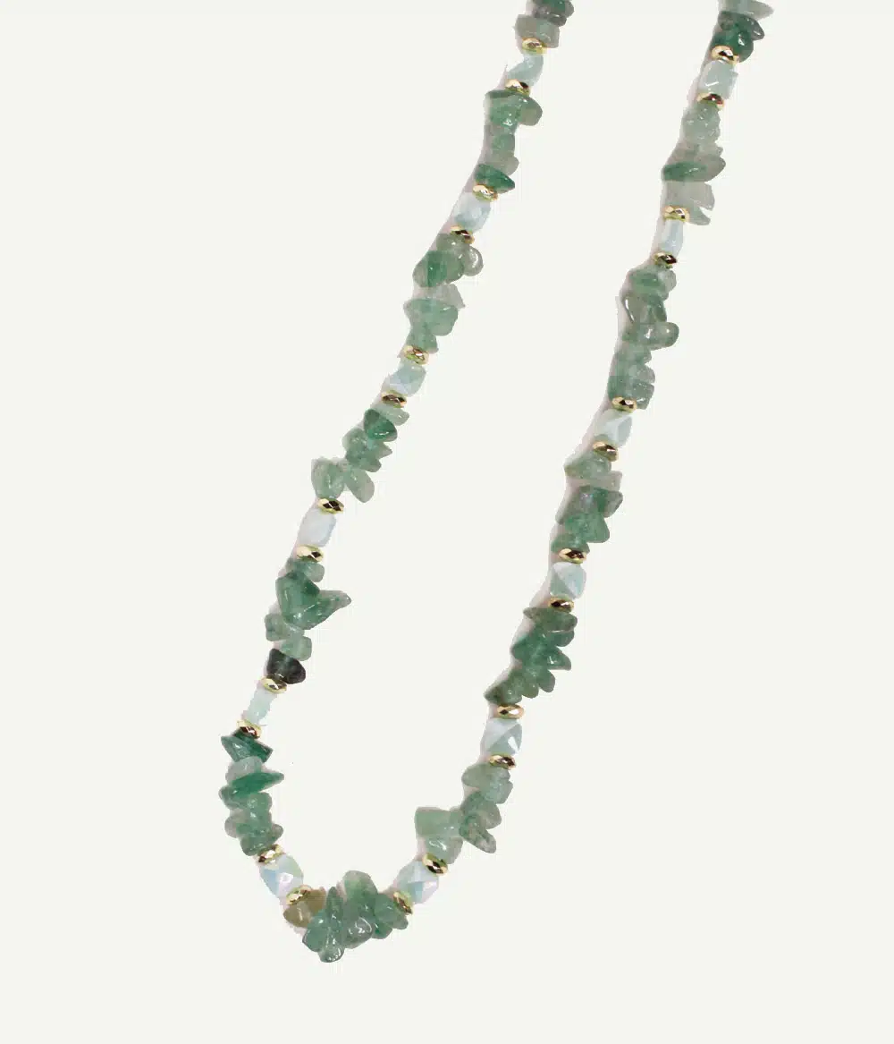 Collier Calypso – collier en pierres naturelles d’aventurine verte