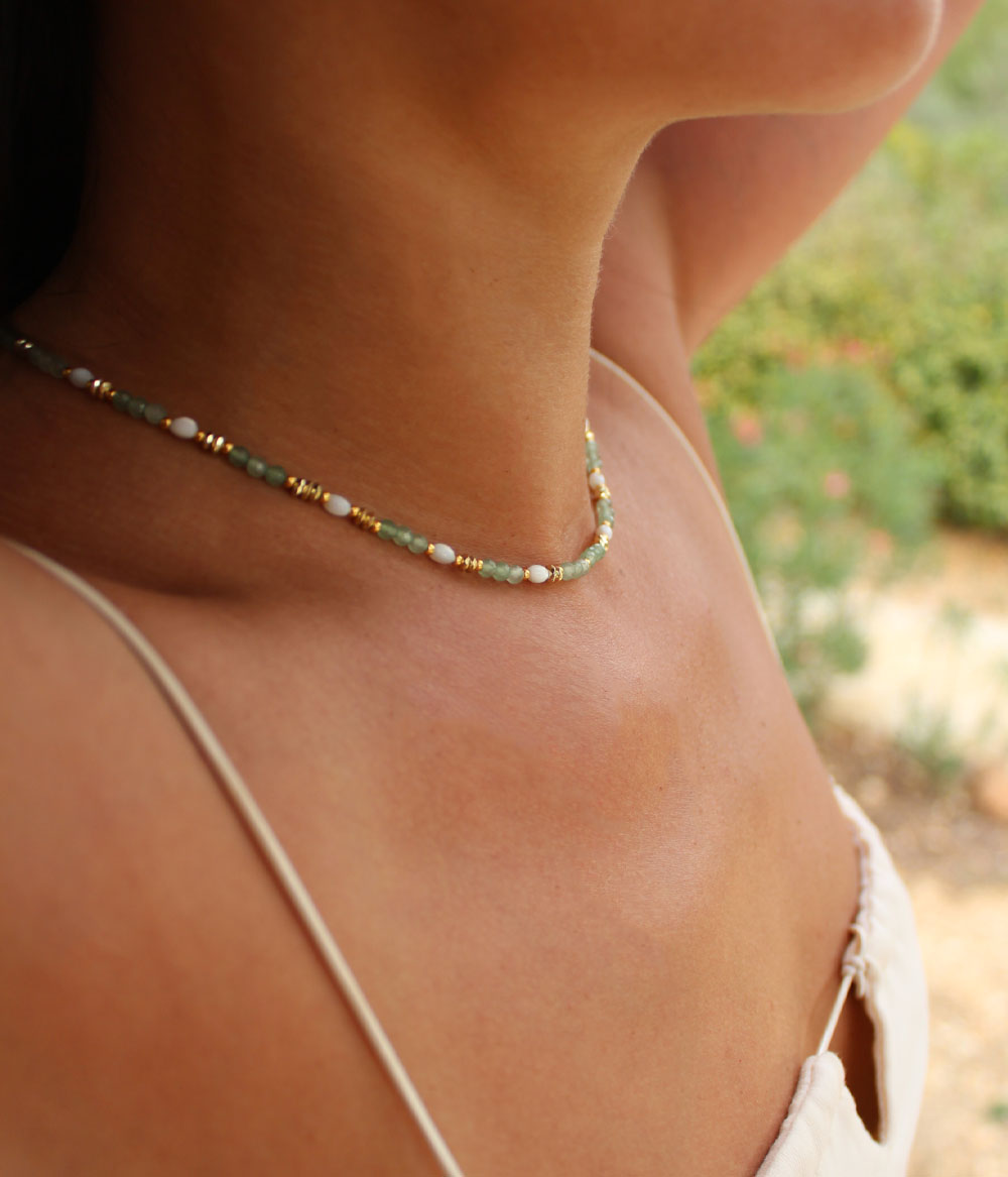 Caprice Paris Bijoux créateur Collier Gia Vert 3