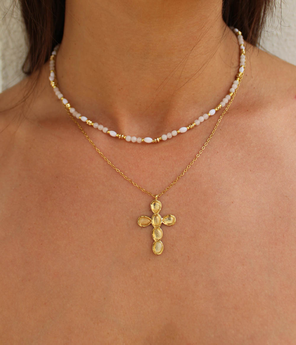 Caprice Paris Bijoux créateur Colliers Gia et Allegra Nude